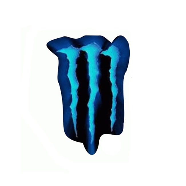 Monsterblå klistermärke