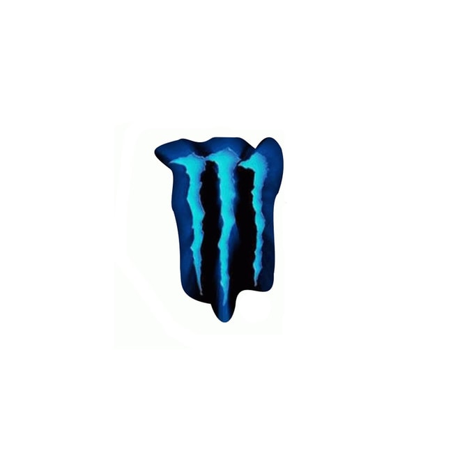 Monster blauer Aufkleber
