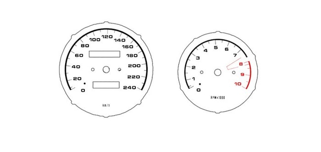 Indicatori tachimetro e contagiri bianchi per BMW R1150GS 1999-2006