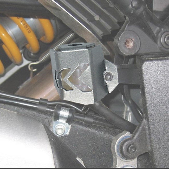 Achterrem reservoirbeschermer voor BMW F650GS '08-'13 / F800GS '08-'13 / F800R '08-'18 zilver