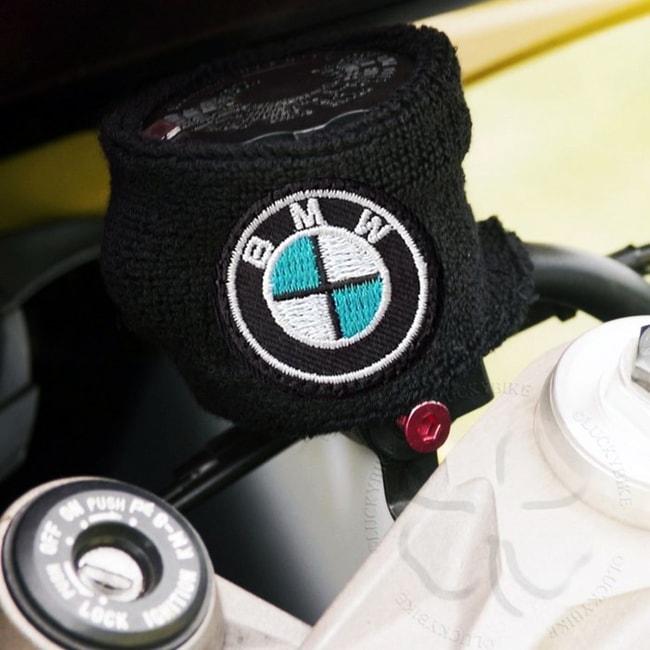Brake/clutch fluid reservoir cover sock for BMW models