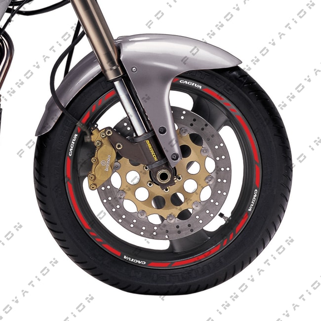 Logolu Cagiva tekerlek jant şeritleri