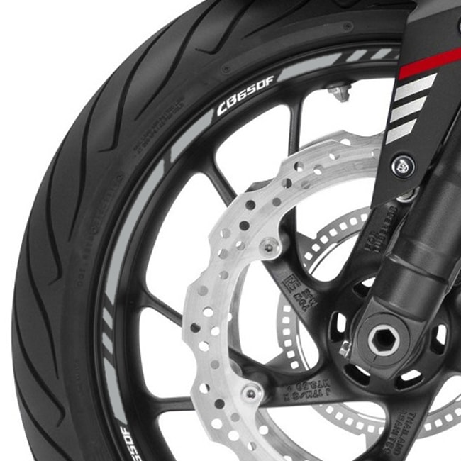 Honda CB650F wheel rim stripes with logos