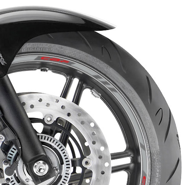 Honda CBF wheel rim stripes with logos