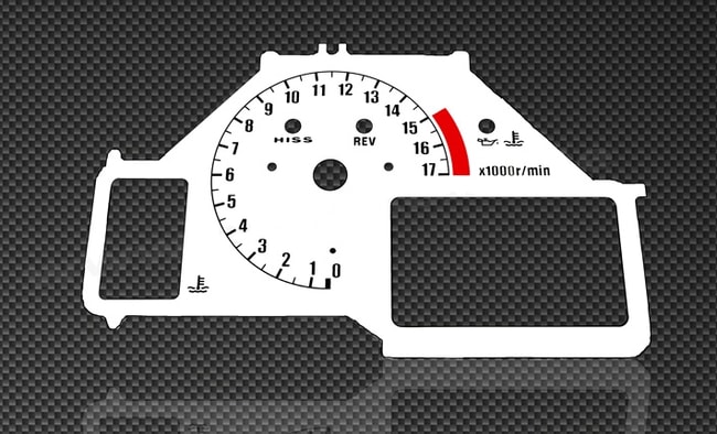 Indicadores de velocímetro y tacómetro blancos para Honda CBR600RR 2003-2005