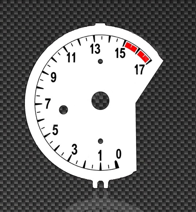 White tachometer gauge for Honda CBR600RR 2007-2008