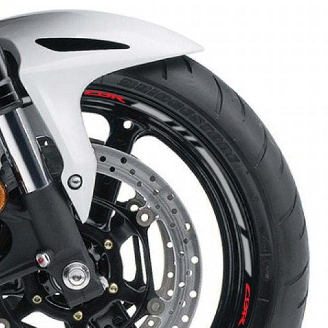Honda CBR wheel rim stripes with logos