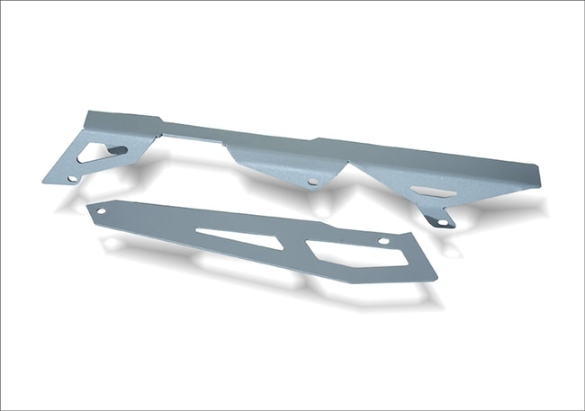 Carter de chaîne et aileron de requin (protecteurs supérieur et inférieur) pour Honda X-ADV 750 2021-2023 argent