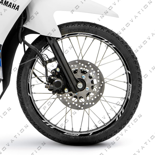 Yamaha Crypton wheel rim stripes with logos