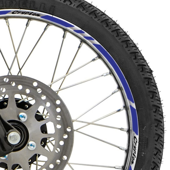 Cinta adhesiva para ruedas Yamaha Crypton con logos