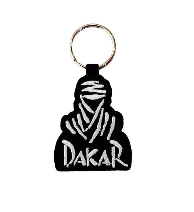 Dakar white double sided key ring