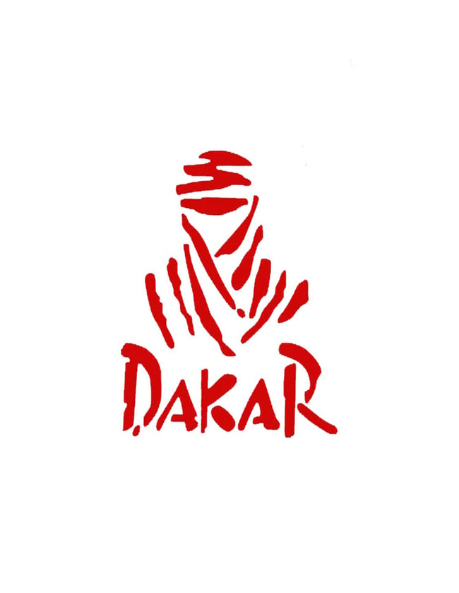 Czerwona naklejka Dakar