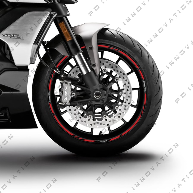 Αυτοκόλλητη ταινία τροχών Ducati Diavel με λογότυπα