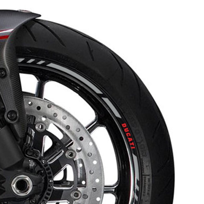 Ducati fälgband med logotyper