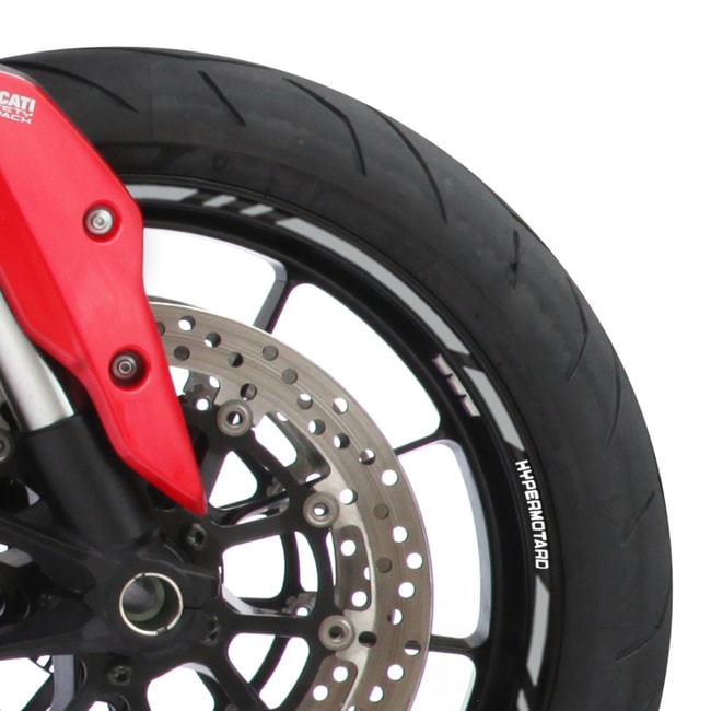 Ducati Hypermotard wheel rim stripes with logos