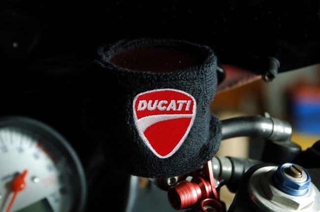 Brake/clutch fluid reservoir cover sock for Ducati models
