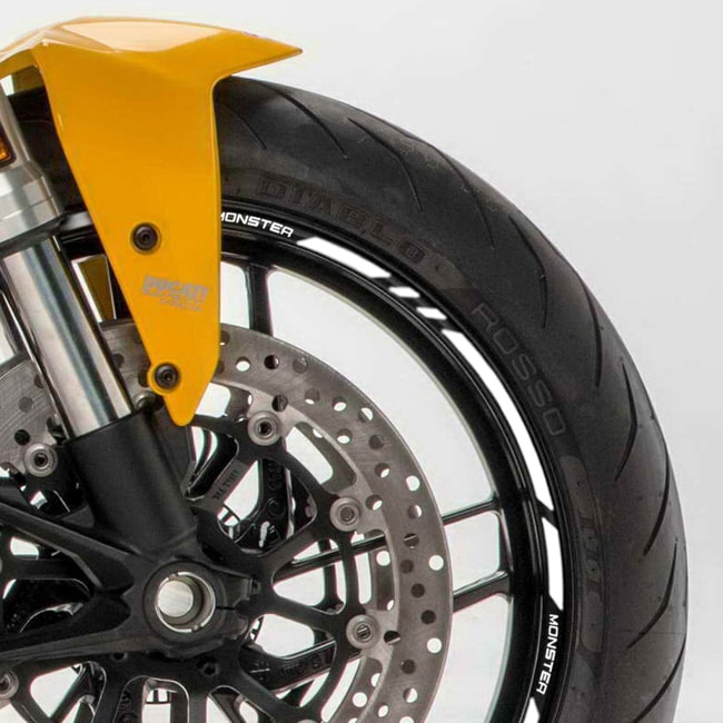 Ducati Monster wheel rim stripes with logos