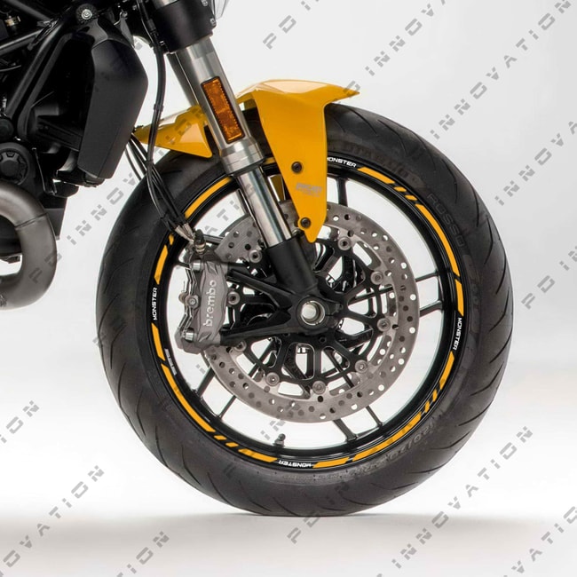 Ducati Monster wheel rim stripes with logos