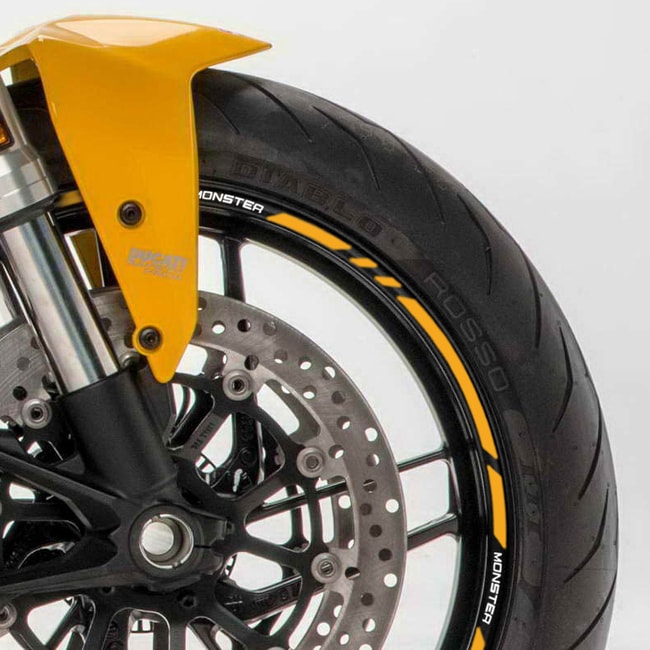 Strisce cerchi ruota Ducati Monster con loghi