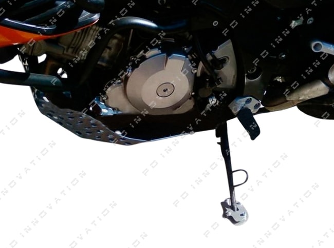 Piastra estensione cavalletto laterale per Suzuki V-Strom DL1000 '02-'12 argento