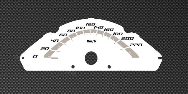 White tachometer gauge for Kawasaki ER-6n 2009-2011