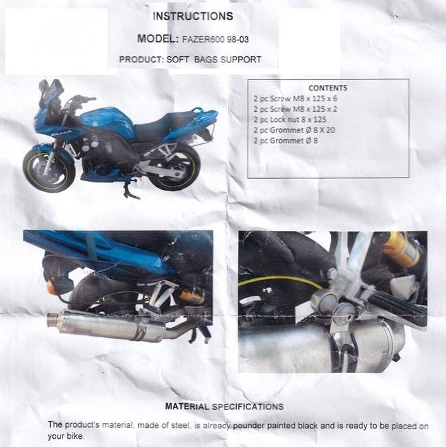 Bagażnik Moto Discovery do motocykla Yamaha FZS 600 Fazer 1998-2003