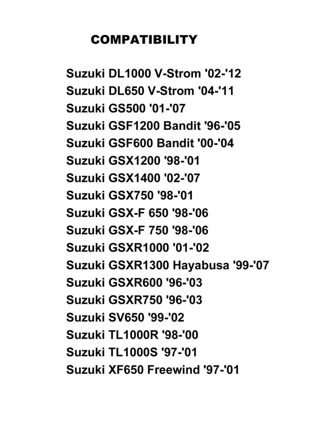 Schnellverschluss-Tankdeckel für Suzuki Modelle '95-'11 (schwarz)