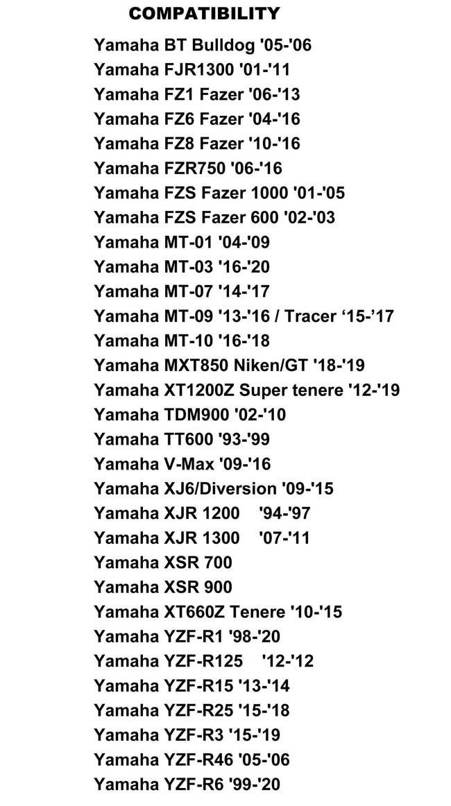 Quick-lock tankdop voor Yamaha modellen (zwart-rood)
