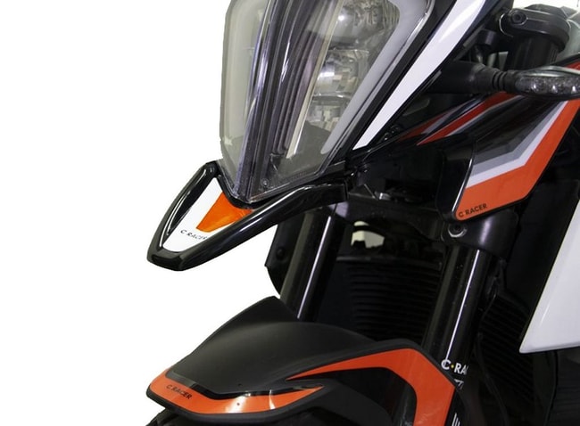 Voorspatbord voor KTM 390 Adventure 2020-2023 (wit/oranje)