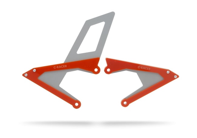 Protetor de apoio para os pés dianteiro para KTM 390 Adventure 2020-2023 (laranja)