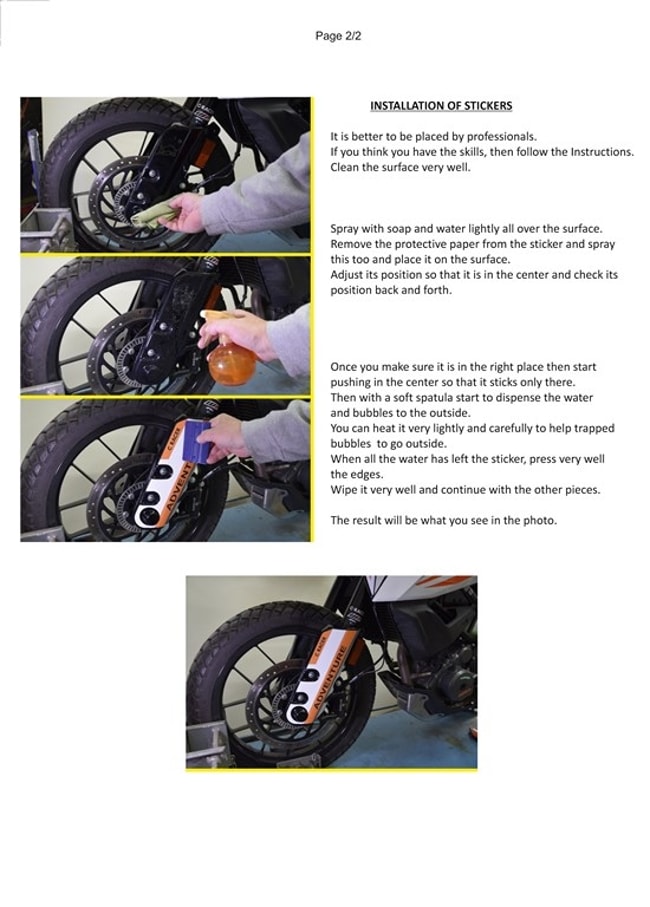 KTM 390 Adventure 2020- için çatal koruması (siyah/turuncu)