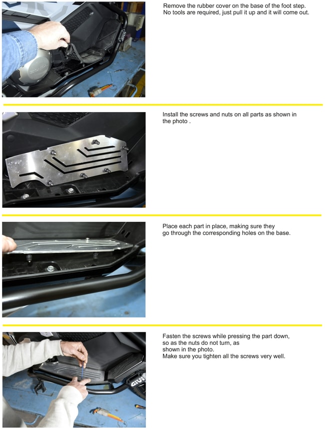 Footrest plates kit for Honda X-ADV 750 2021-2023