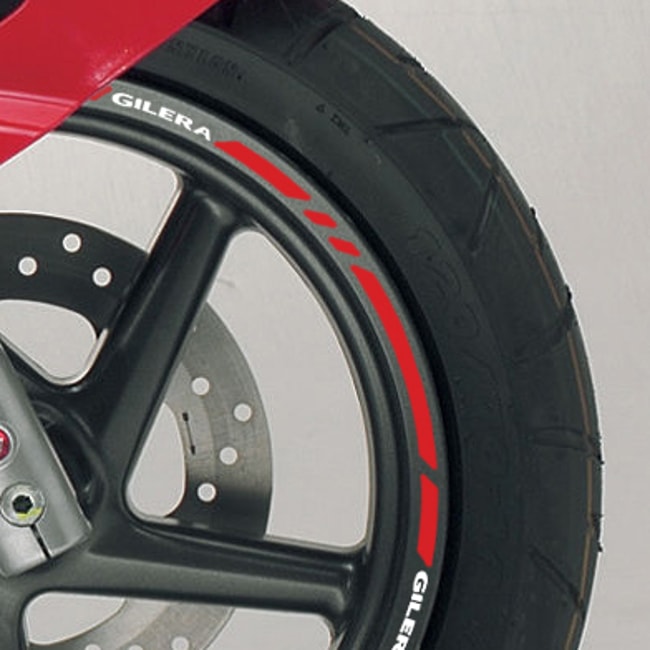 Cinta adhesiva para ruedas Gilera con logos