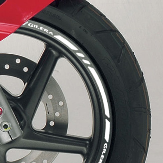 Cinta adhesiva para ruedas Gilera con logos