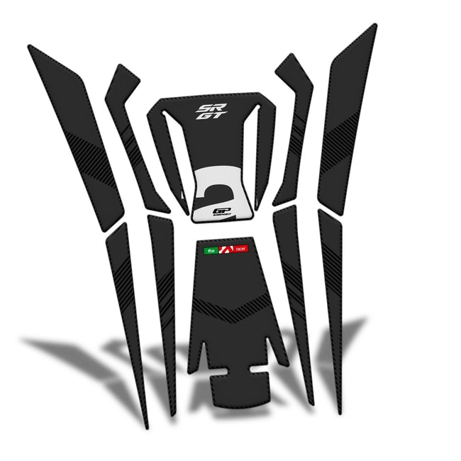 GPK fotplatta 3D set för Aprilia SR GT 125 / 200 2022-2024 svart