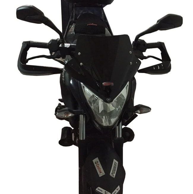 GPK windscreen compatible with Bajaj Pulsar NS 200 2011 2023 30cm black Moto Discovery