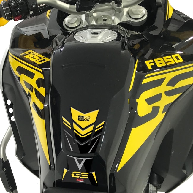 GPK tank pad 3D 40 years for F750GS / F850GS '18-'22 yellow