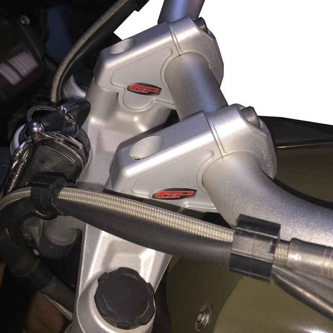 GPK handlebar risers for BMW R1200GS LC / R1250GS 2013-2023 silver