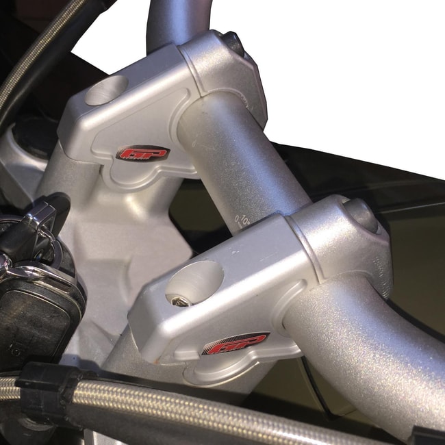 GPK handlebar risers for BMW R1200GS LC / R1250GS 2013-2023 silver
