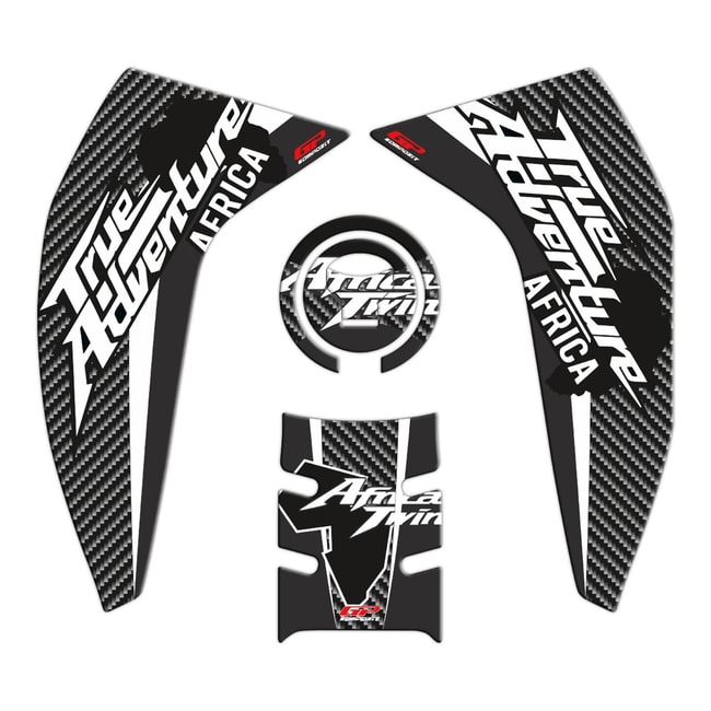 GPK tank pad 3D set for Africa Twin CRF1000L '16-'19 black/carbon
