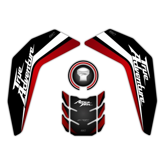 GPK tank pad 3D set for Africa Twin CRF1000L '16-'19 black/red