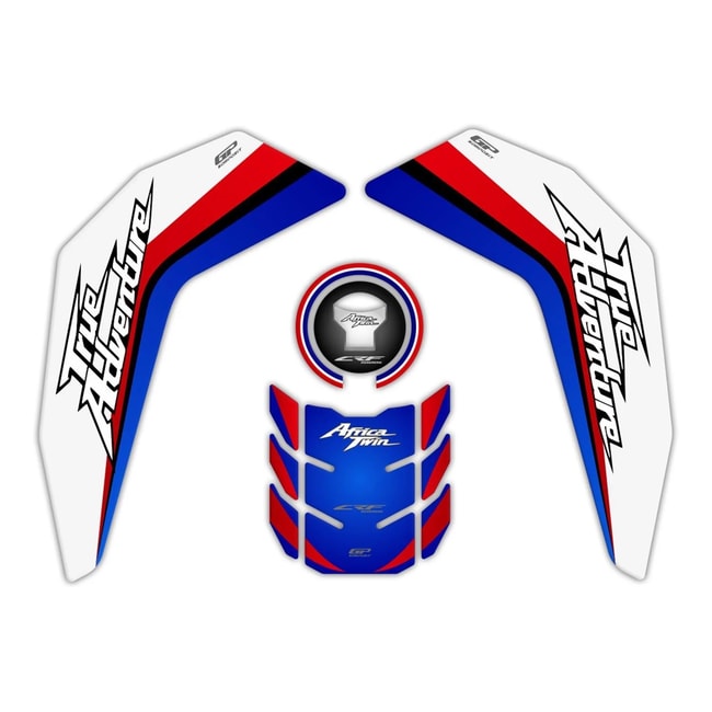 GPK tank pad 3D set for Africa Twin CRF1000L 2016-2019 white/black/blue/red