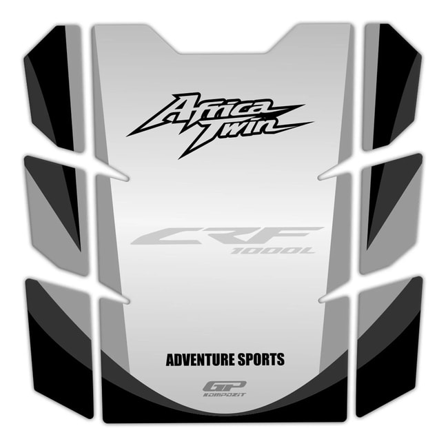 Set protectie rezervor GPK 3D pentru Africa Twin CRF1000L Adventure Sports 2018-2019 negru/alb