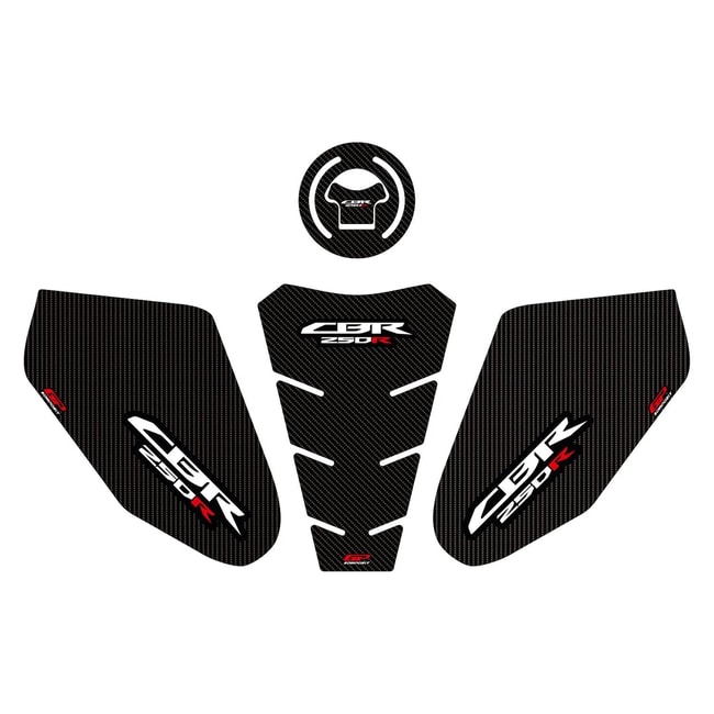 GPK 3D σετ tank pad Honda CBR 250R 2011-2013 μαύρο-carbon