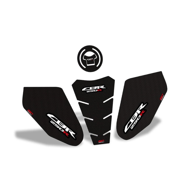 GPK 3D σετ tank pad Honda CBR 250R 2011-2013 μαύρο-carbon