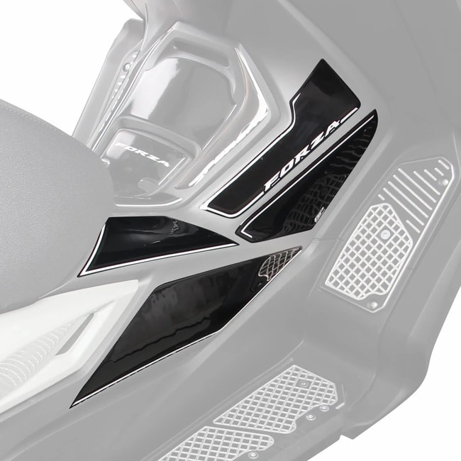 Juego de almohadillas laterales GPK 3D para Honda Forza 250 / 300 / 350 2018-2024 negro