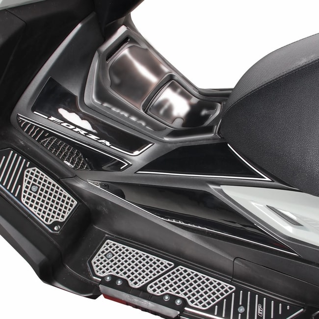 Juego de almohadillas laterales GPK 3D para Honda Forza 250 / 300 / 350 2018-2024 negro