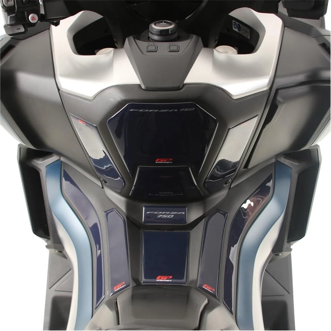 Juego de protectores de depósito GPK 3D para Honda Forza 750 2021-2024 azul marino