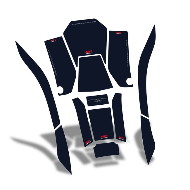 GPK tank pad set 3D for Honda Forza 750 2021-2024 navy blue