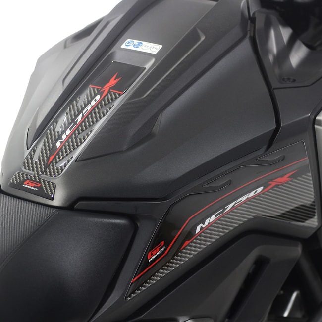 GPK σετ 3D προστατευτικά ρεζερβουάρ Honda NC750X 2021-2024 μαύρο/κόκκινο